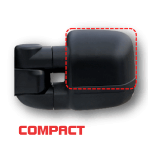ClearView “Compact” Towing Mirror Head Covers Black (Left & Right)