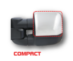 ClearView “Compact” Towing Mirror Head Covers Chrome (Left & Right)