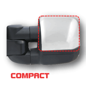 ClearView “Compact” Towing Mirror Head Covers Chrome (Left & Right)