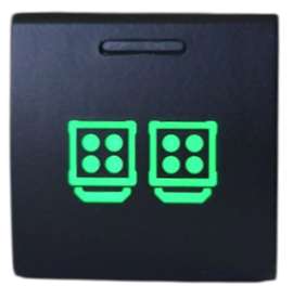 Switch Work Light (22 x 22mm) Green LED