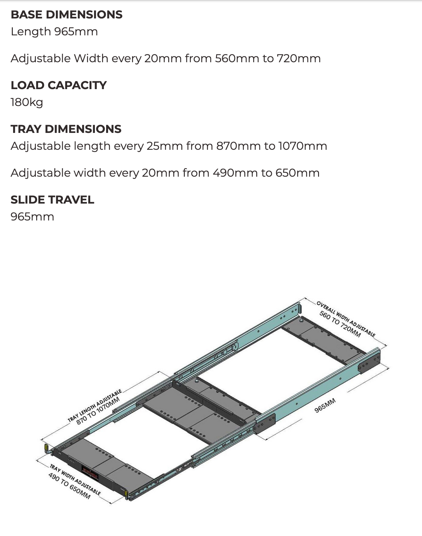 Expanda XL Adjustable Fridge Slide - Image 2