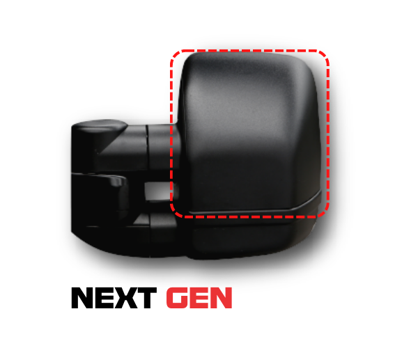 ClearView “Next Generation” Towing Mirror Head Covers Black (Left & Right)